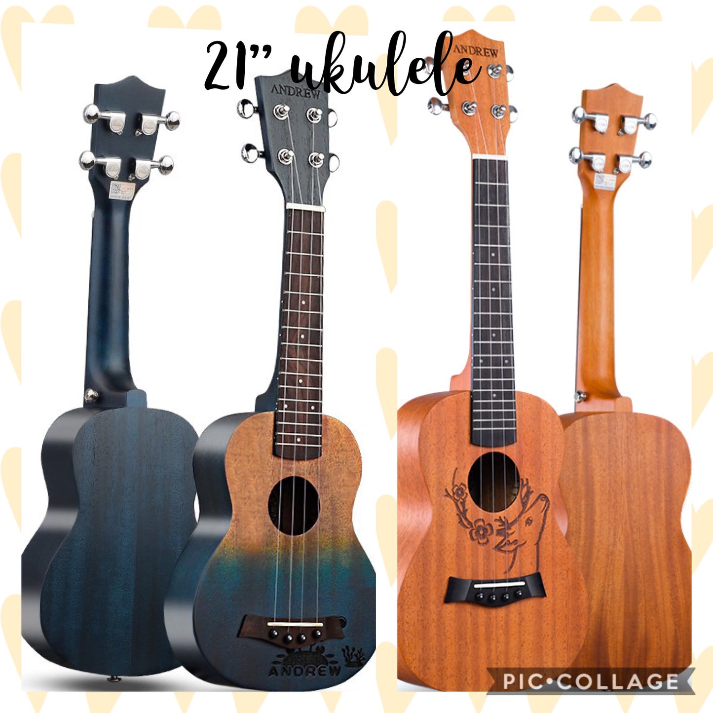 Handmade 21 and 23 '' inch mahogany ukulele