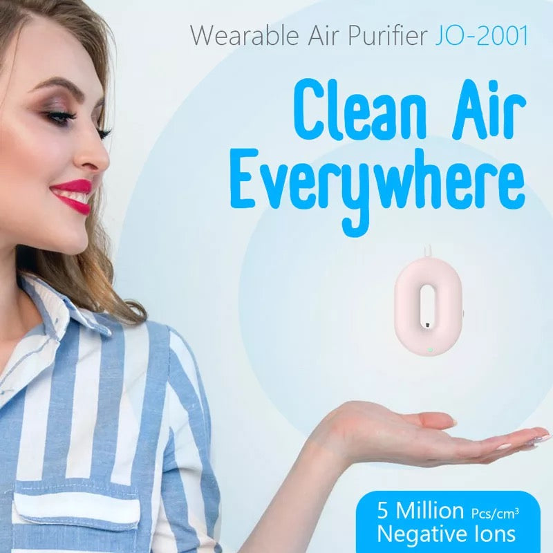 Portable USB Ionizer Negative Ion Mini Personal Ionic Air Purifier Necklace