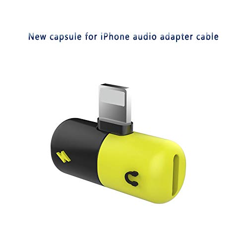 Mini Lightning Splitter Adapter,2 Ports Splitter Charging and Music at The Same time.