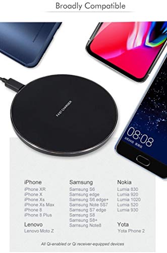 SFY Wireless Charger Ultra Slim Wireless  Charger - White/Silver