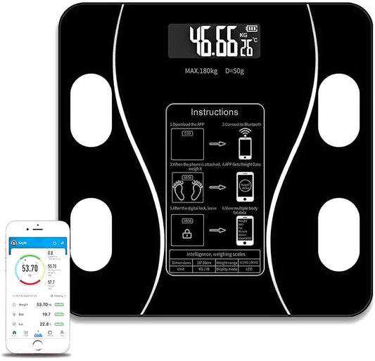 Smart Body Fat Scale, BMI Weighing Scales, Body Composition Analyzer