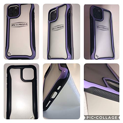 Hybrid Hard PC Soft Bumper Frame CoverIPHONE 11 PRO -Purple