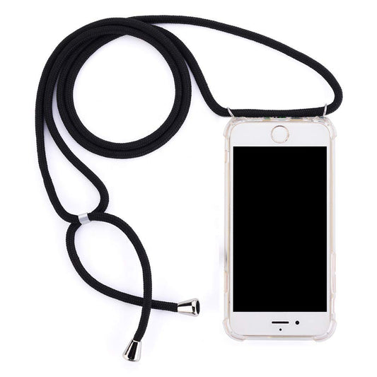 Transparent Soft TPU Cell Phone Case with Lanyard Necklace Shoulder Neck Strap Rope Cord for iphonex/xs