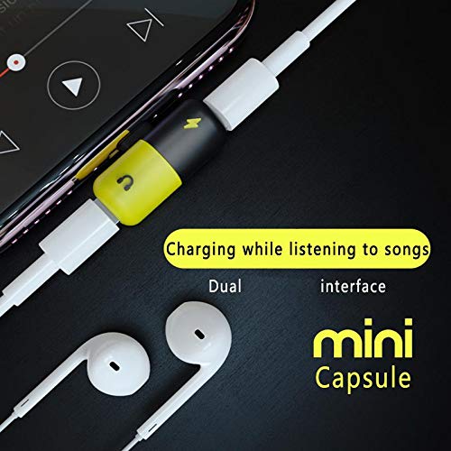 Mini Lightning Splitter Adapter,2 Ports Splitter Charging and Music at The Same time.