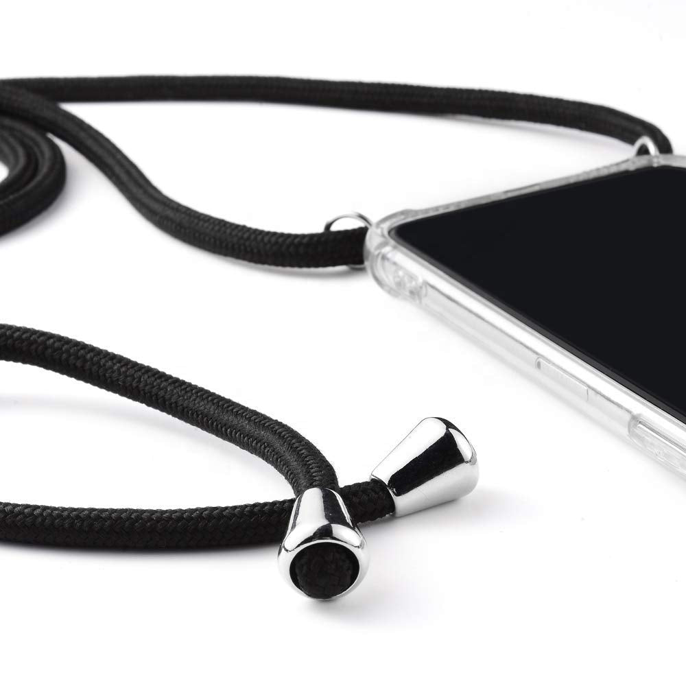 Transparent Soft TPU Cell Phone Case with Lanyard Necklace Shoulder Neck Strap Rope Cord for iphonex/xs