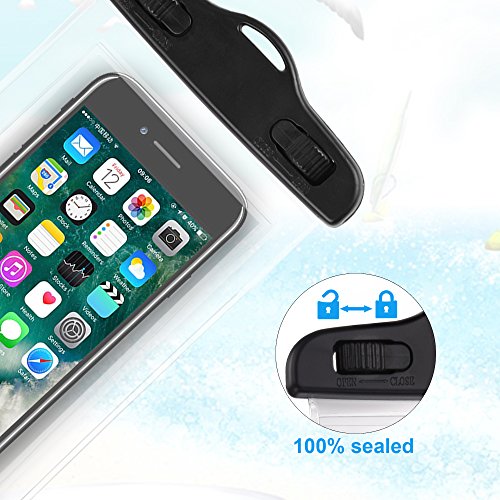 SFY(3PK) 5.5 inch Waterproof Cell Phone Case Best Water Proof Pouch Bag for iPhone5/5s/6/6s/7/7s or Android Cell Phone (3pkPurple)