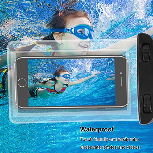 SFY(3PK) 5.5 inch Waterproof Cell Phone Case Best Water Proof Pouch Bag for iPhone5/5s/6/6s/7/7s or Android Cell Phone (3pkPurple)