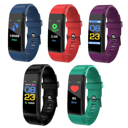 SFY D115 Plus Bluetooth smart writband Color Screen Smart Watch IP67 Waterproof Blood Pressure Monitor Smart Bracelet Single Item.