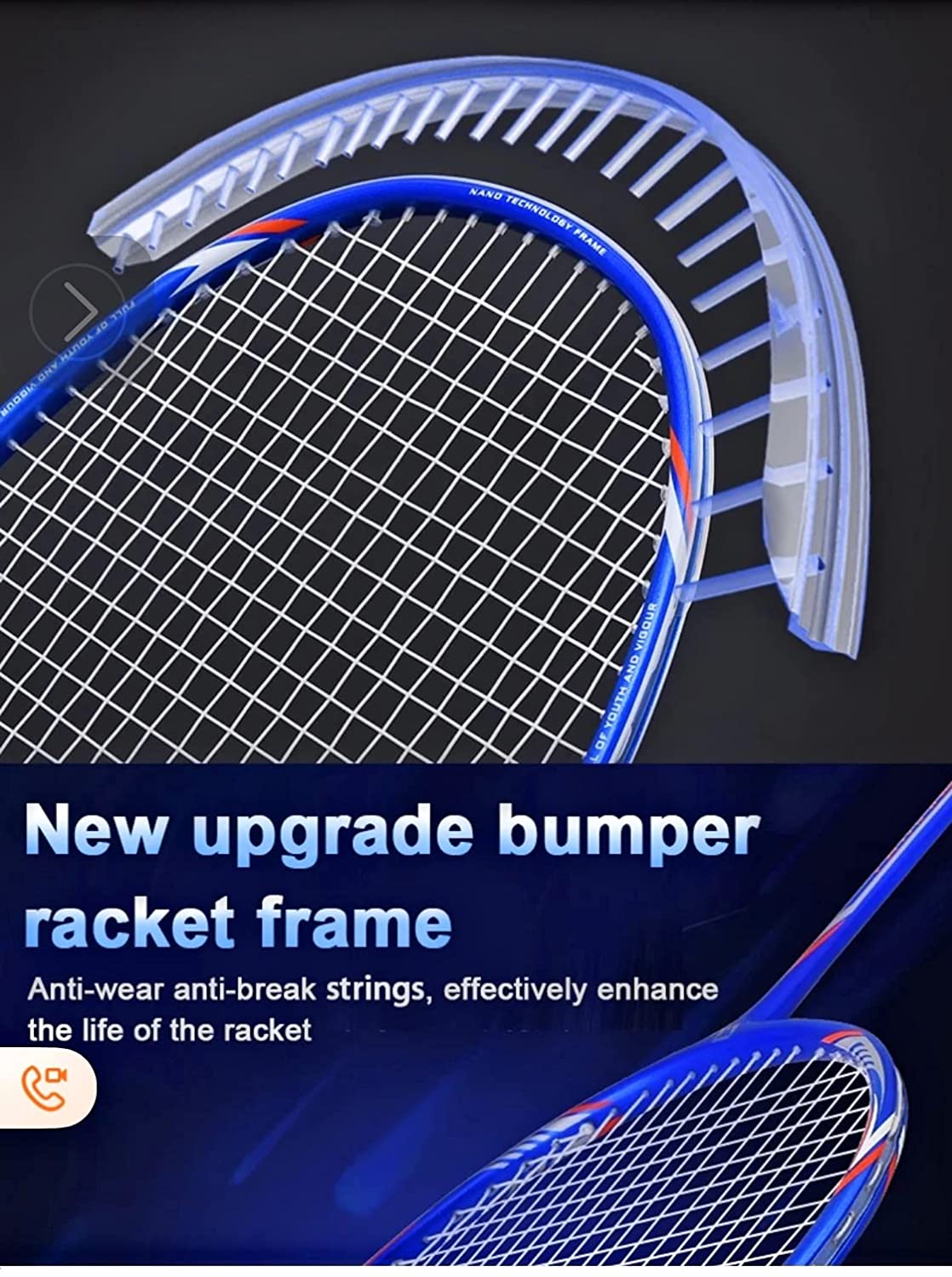 whizz Aluminum Frame , Carbon Shaft Badminton Rackets Sets with Bag , 2 Nylon shuttlecocks