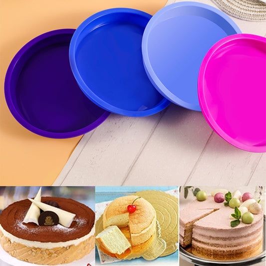 4 pc 8" shallow Cute Baking Oven Cake Making Molds Animal Silicone Molds For Children