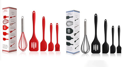 5 Pieces Cookware Set Colorful Heat Resistance Silicone Kitchen Utensils Set