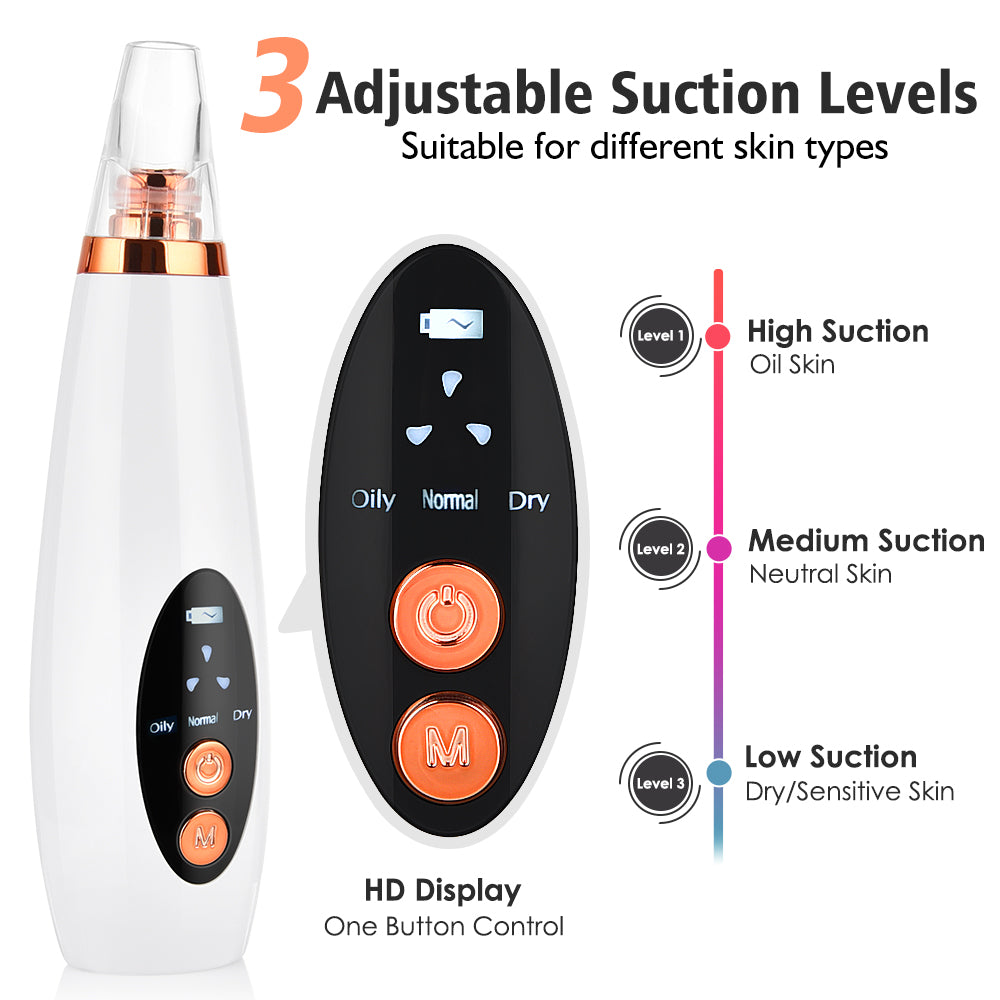 Electronic Professional Skin Face Deep Nose Pore Pore Cleaner Vaccum microdermabrasion Blackhead Suction Remover