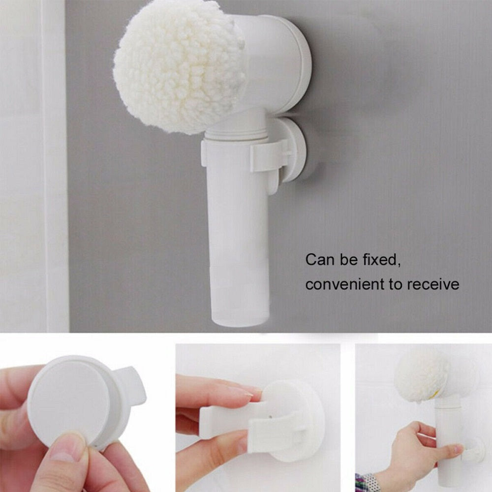 Rechargeable kitchen bathroom toilet electric auto rotating plastic 5in1 handheld cleaning brush item