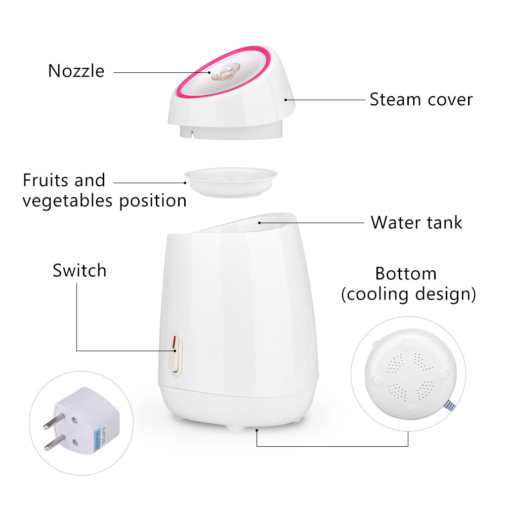 Fruit Vegetable Facial Face Steamer Household Spa Beauty Instrument Thermal Nano Spray Water Whitening Face Steamer Machine