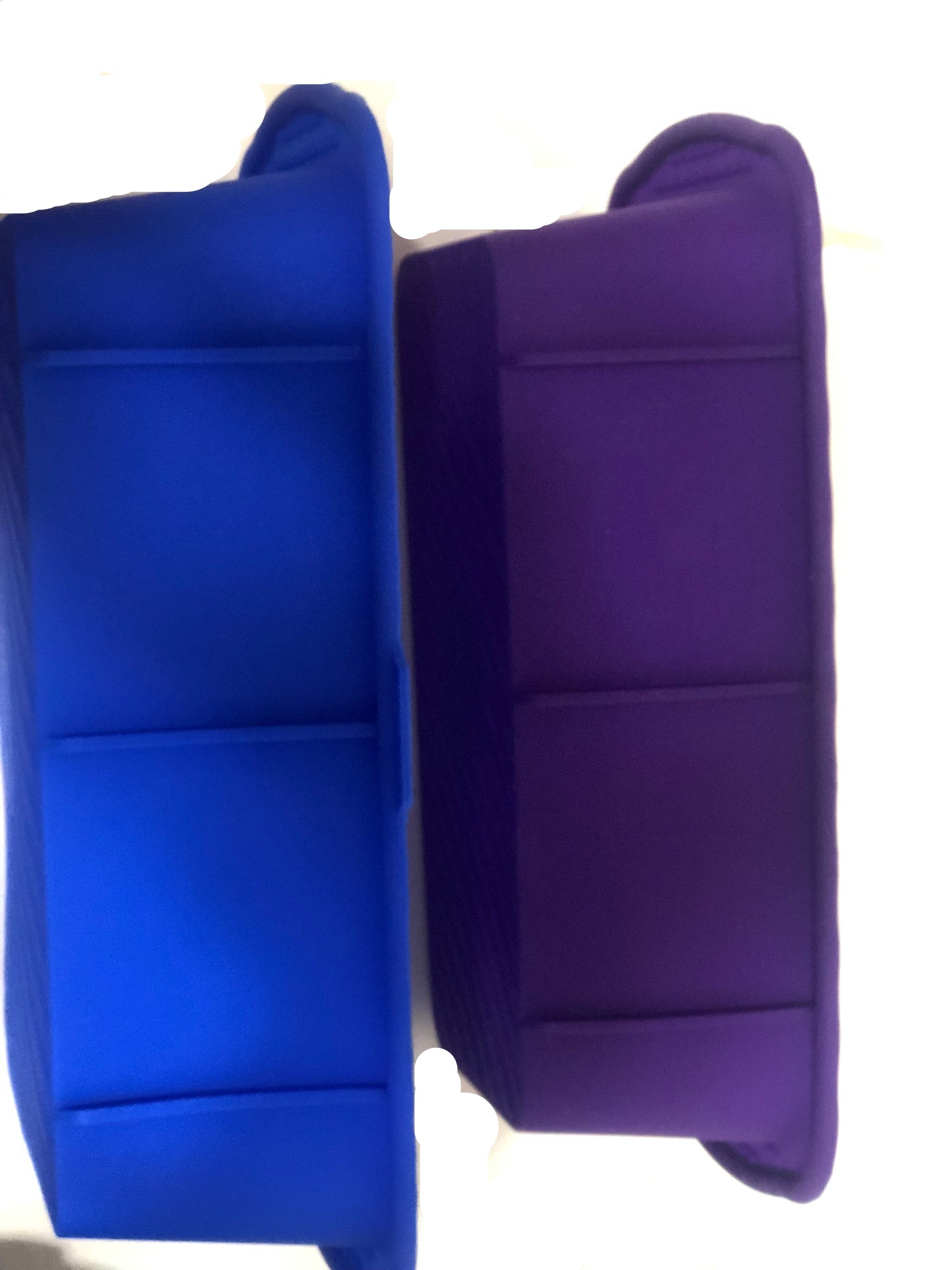 2 pc (Blue and Purple )Non-stick Heat Resistant Silicone Bakeware Silicone Cake Pan DIY Rectangle Toast Baking Pan Silicone Loaf Pan