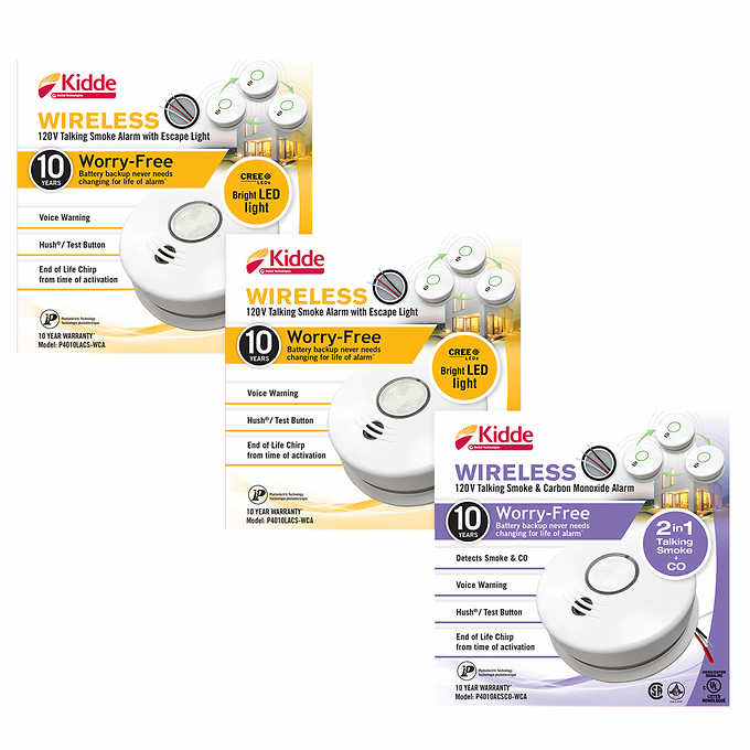 Kidde Hardwired Wireless Talking Smoke and Smoke and Carbon Monoxide Alarm Bundle