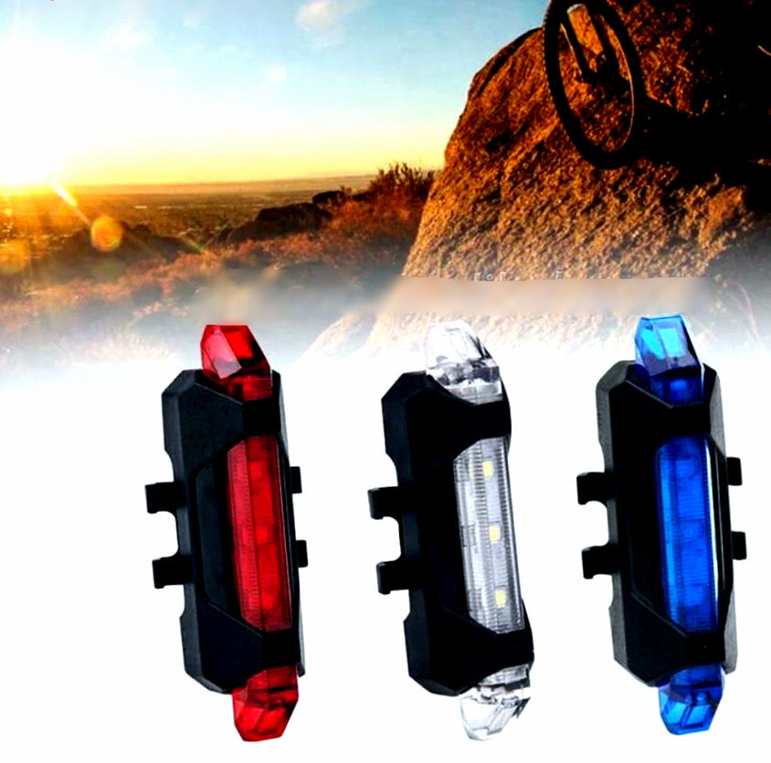 Bike Lights Set, USB Rechargeable Bicycle Safety Lights - Easy to Mount & Remove/4 Modes, Commuting/Road Cycling LED Bike Lights